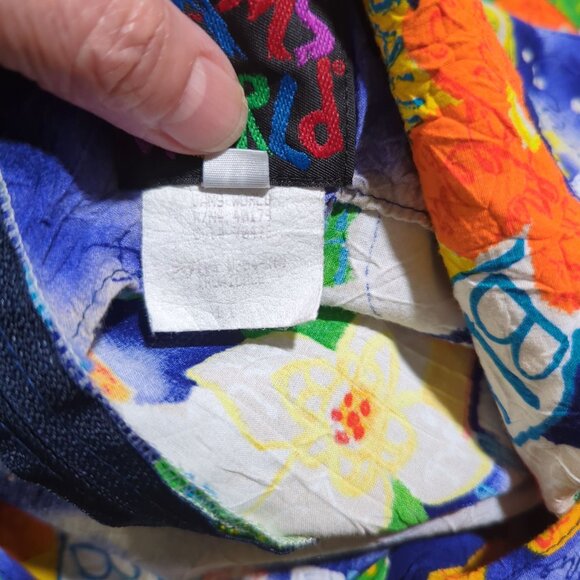 JAMS WORLD Mini dress Size 11 Multicolored blue Tropical floral Vintage - Picture 6 of 10